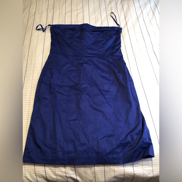 Blue mini dress; says size 10 but it’s snug - I’d say size 6 - Picture 3 of 4